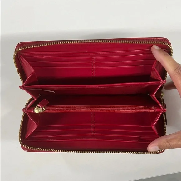 Coach Red Monogram Wallet - Picture 12 of 12